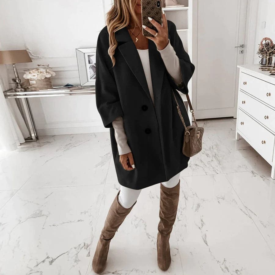 Button down elegant winter coat