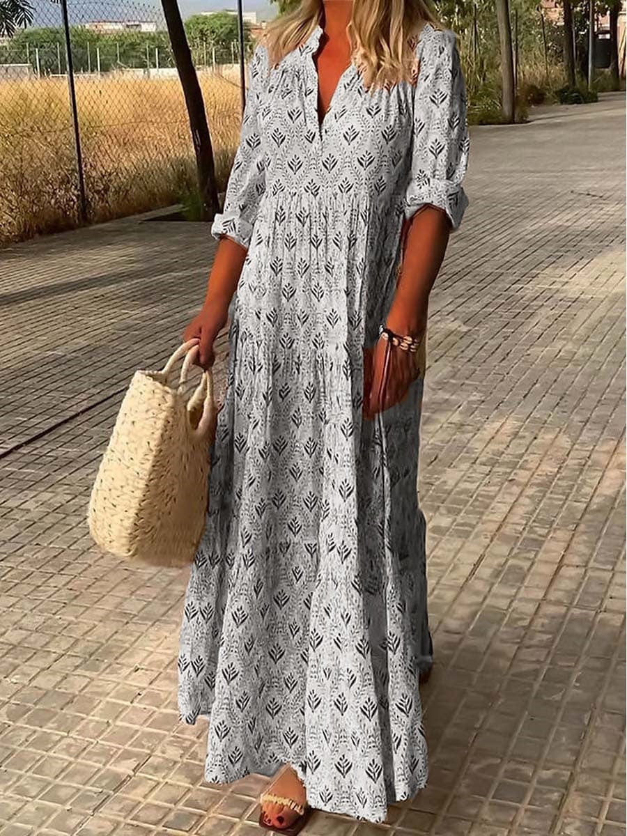 Maia - Elegant linen maxi dress