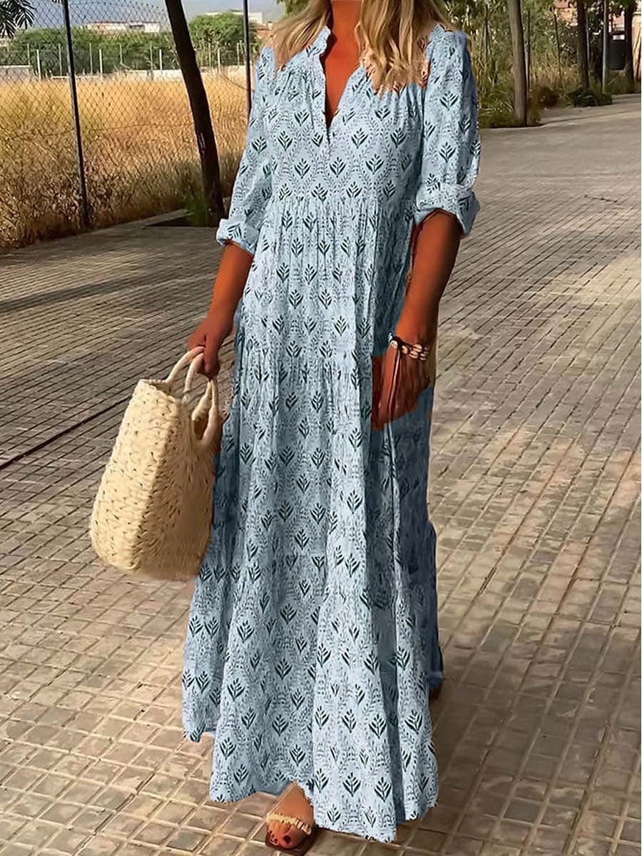 Maia - Elegant linen maxi dress