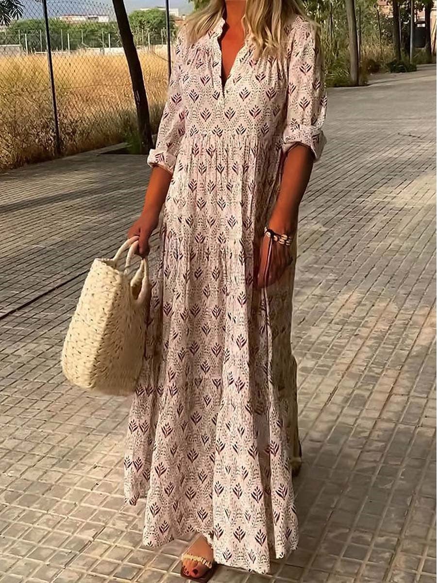 Maia - Elegant linen maxi dress