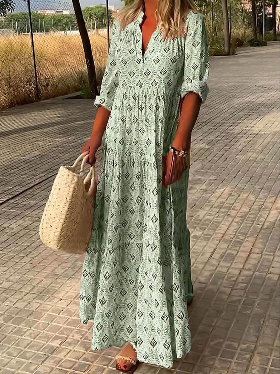 Maia - Elegant linen maxi dress
