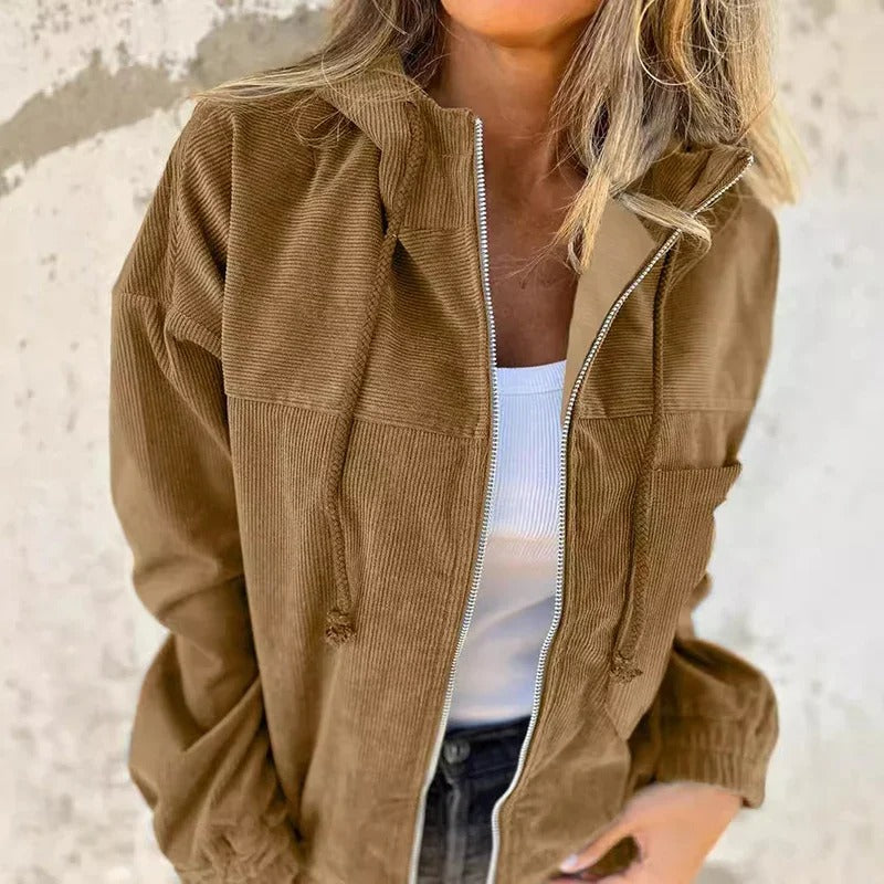 Kaia – Casual Women’s Jacket with Hood and Zipper
