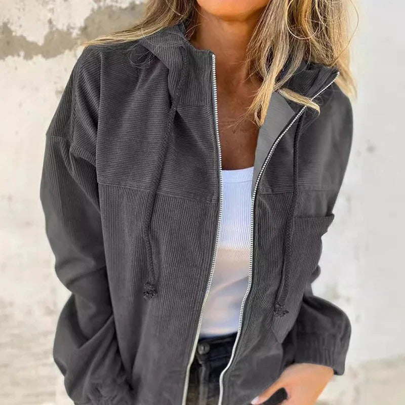 Kaia – Casual Women’s Jacket with Hood and Zipper