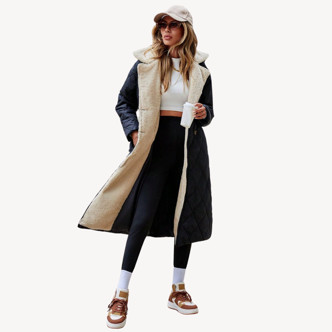 Loravelle | Women's Quilted Belted Coat