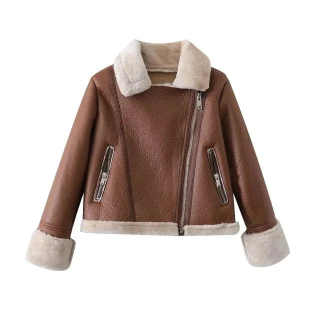 Chic shearling jacket for women