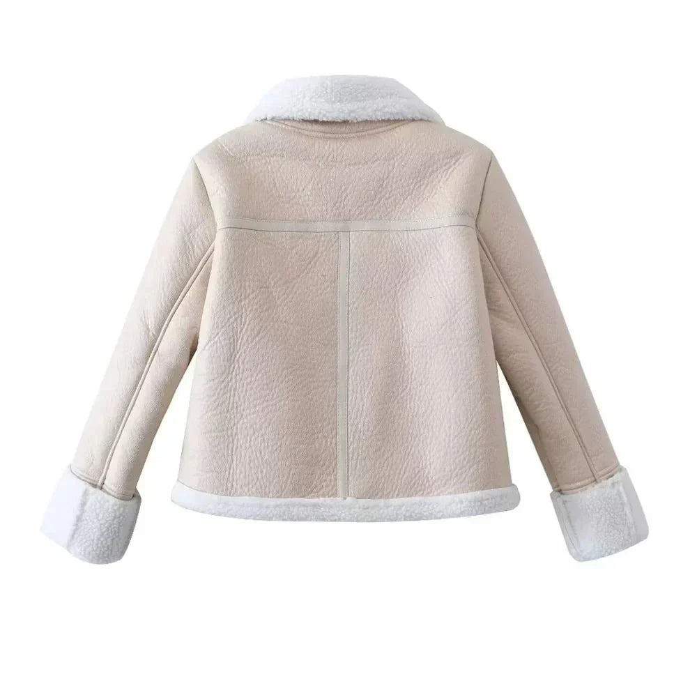 Chic shearling jacket for women