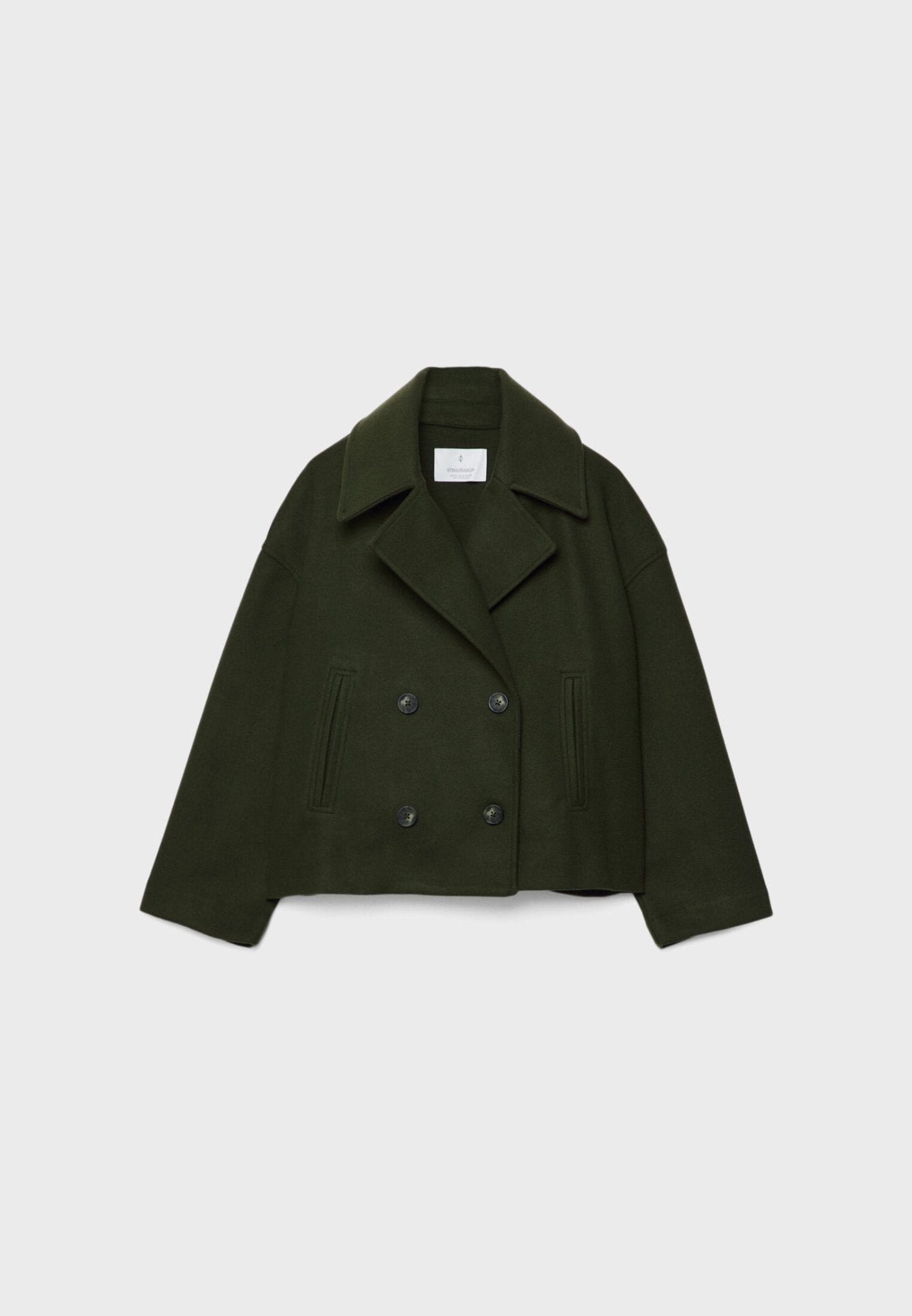 Short double-breasted jacket for women