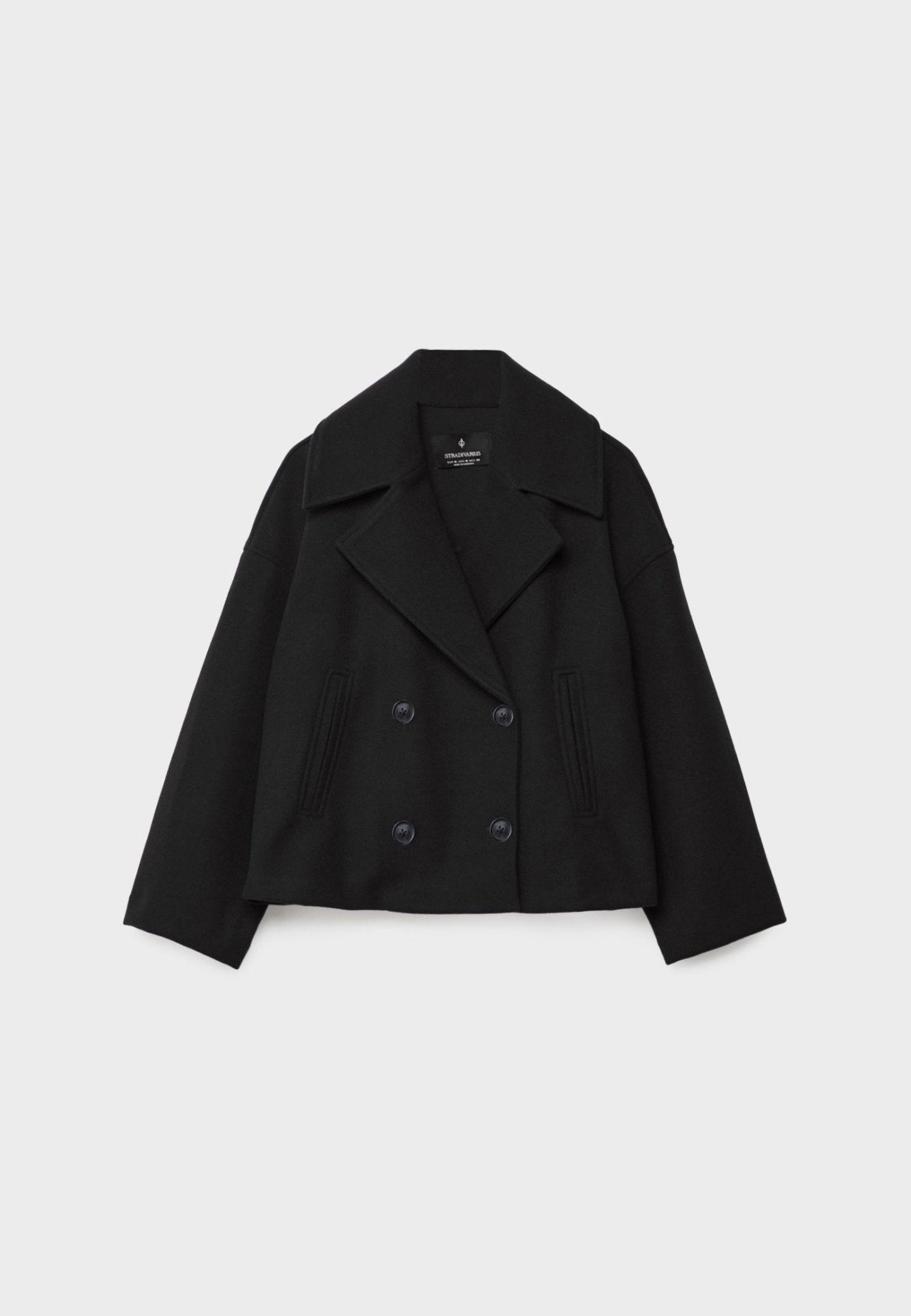 Short double-breasted jacket for women