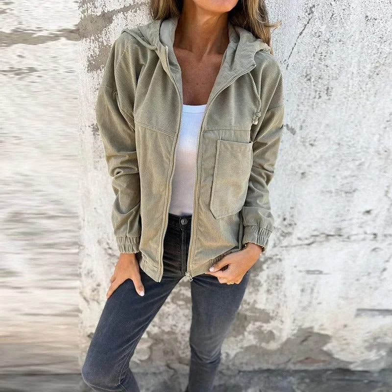 Kaia – Casual Women’s Jacket with Hood and Zipper