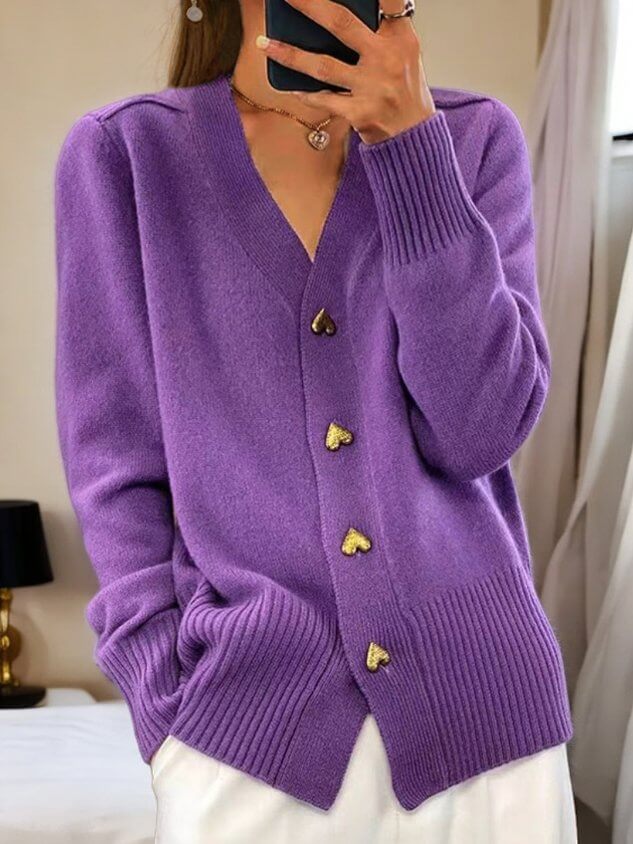 Women's Knitted Cardigan - Soft Warm Lightweight Layer
