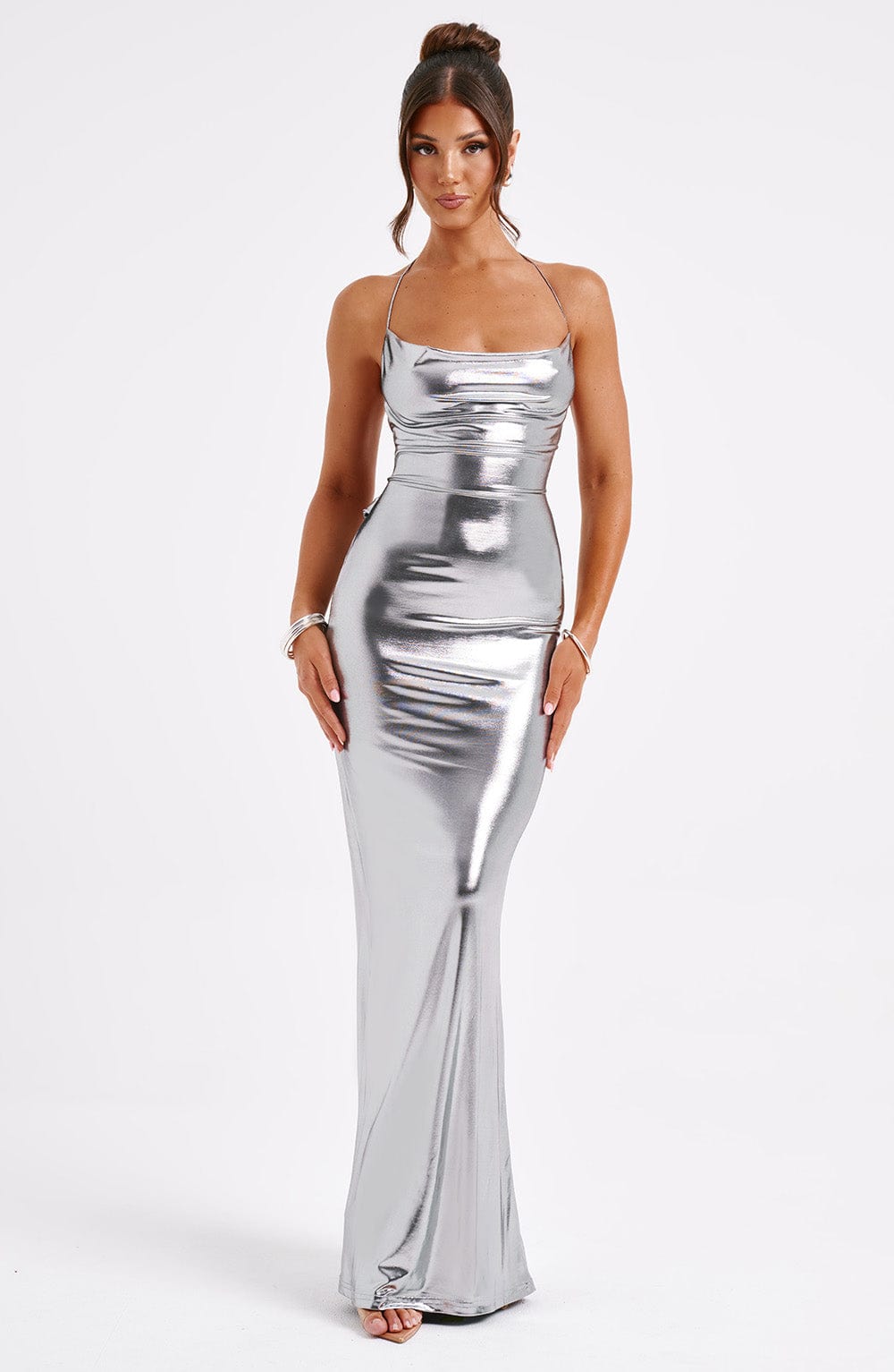 TALISA MAXI DRESS - GUNMETAL