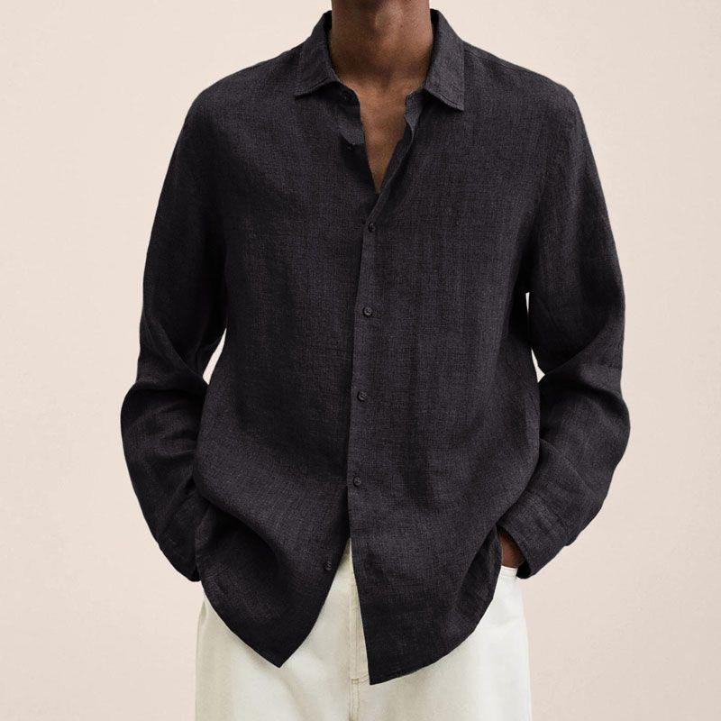 Finnian - Long-sleeved linen shirts for men