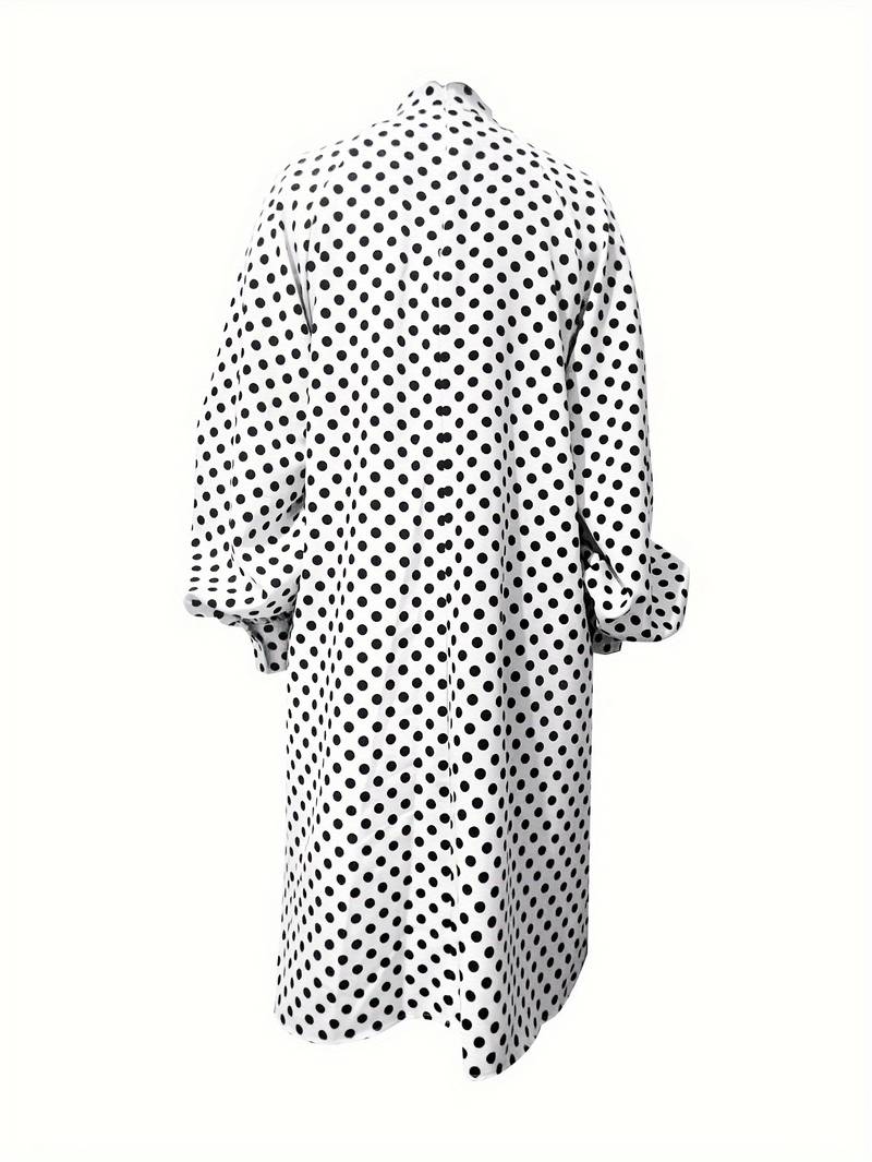 Yecica - Polka dot dress with puff sleeves