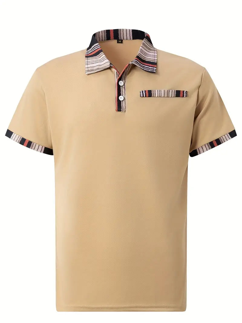 Daniel - breathable regular striped collar shirt for men