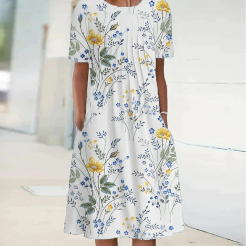 Abygail - Floral pattern ruffle dress