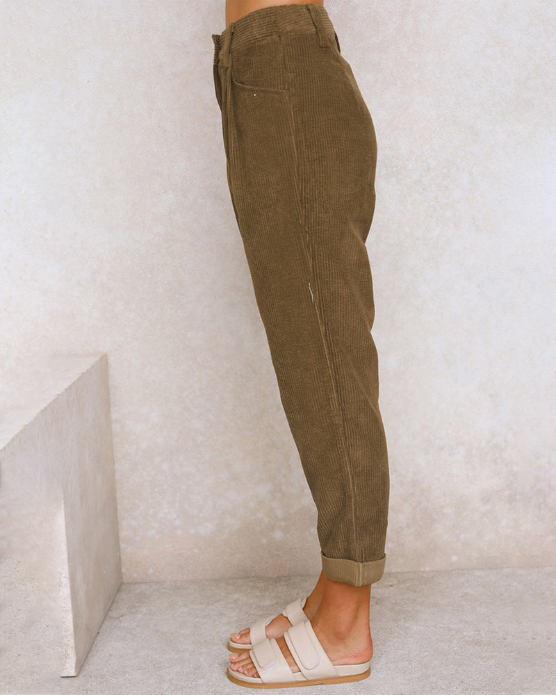 Aletta - corduroy trousers for women