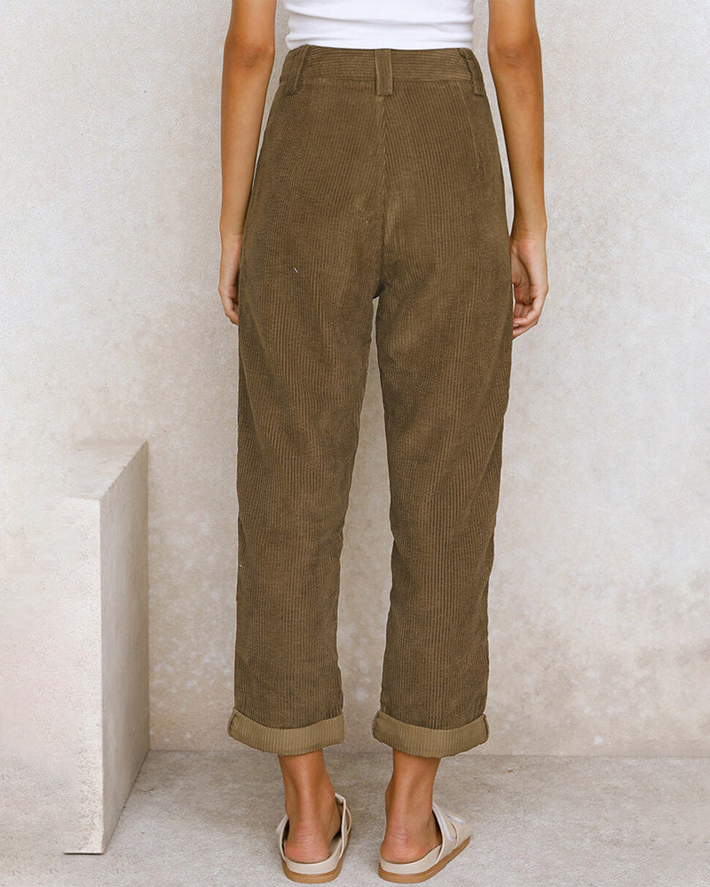 Aletta - corduroy trousers for women