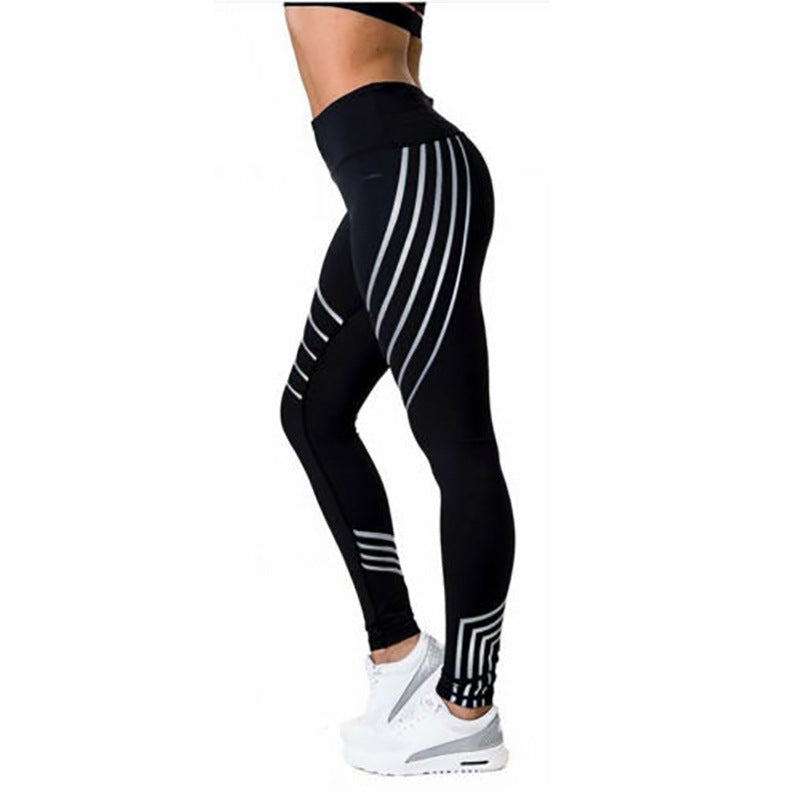 Durable reflective sports yoga trousers