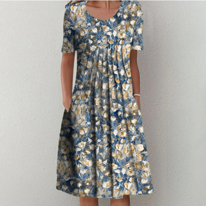 Abygail - Floral pattern ruffle dress