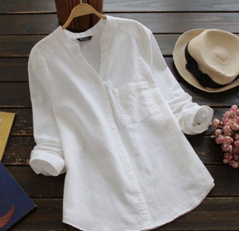 SOPHIA -  Casual shirt made from linen and cotton