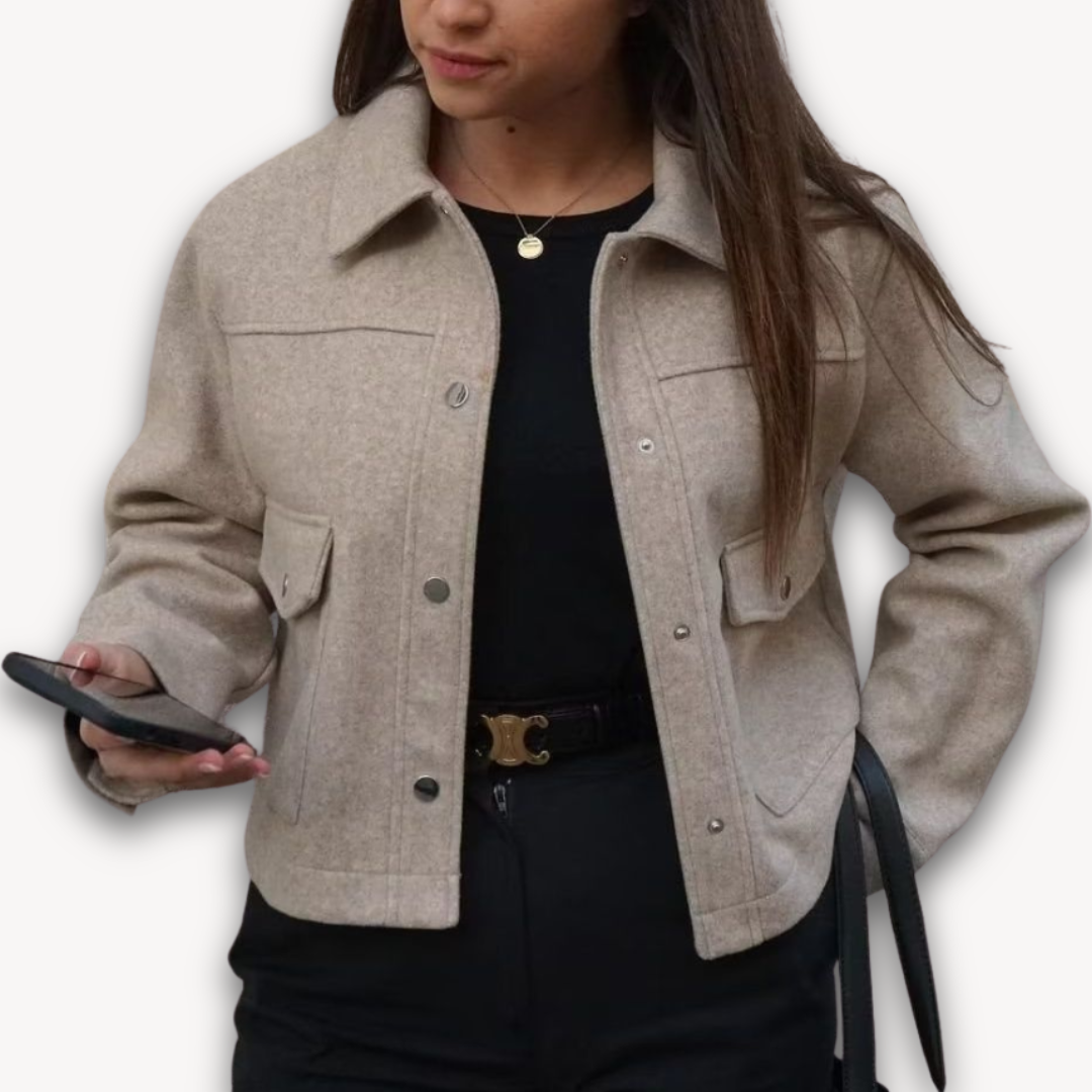 Loravelle | Women's Cropped Jacket - Soft Fabric, Casual Wear