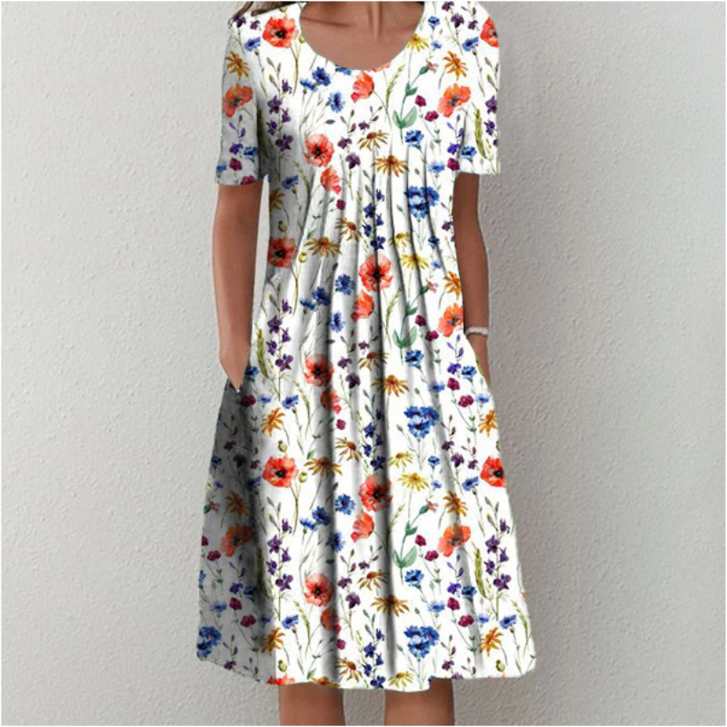 Abygail - Floral pattern ruffle dress