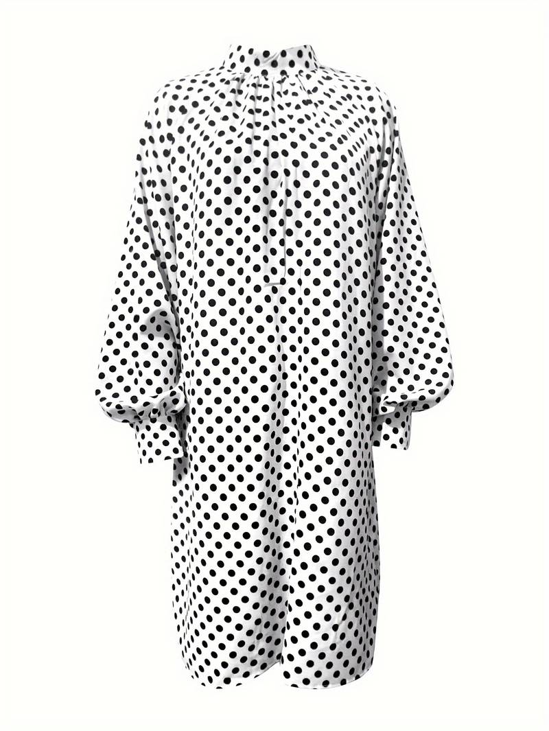 Yecica - Polka dot dress with puff sleeves