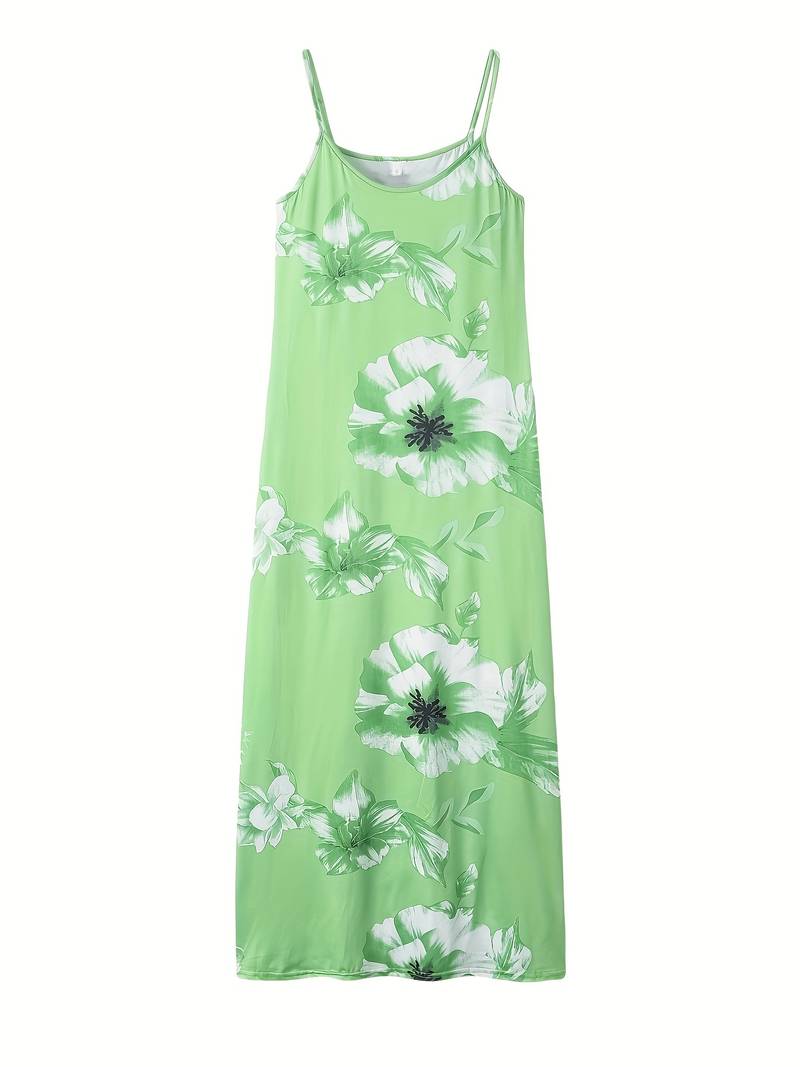 Rhea - Slim-fit maxi dress with floral print