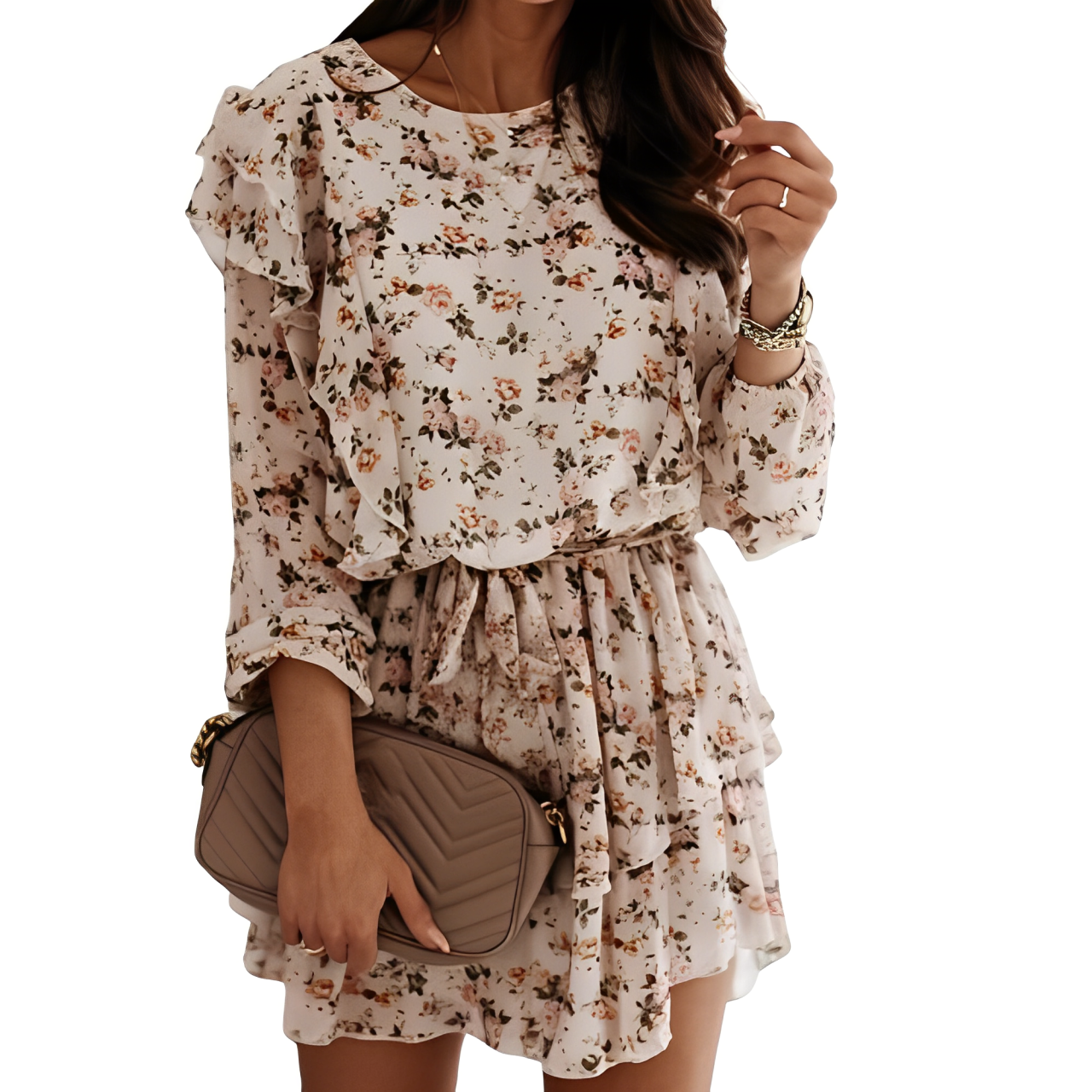 Richelle - Long-sleeved floral dress