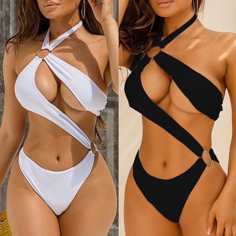 Willow - One-piece tricolour bikini swimming costume