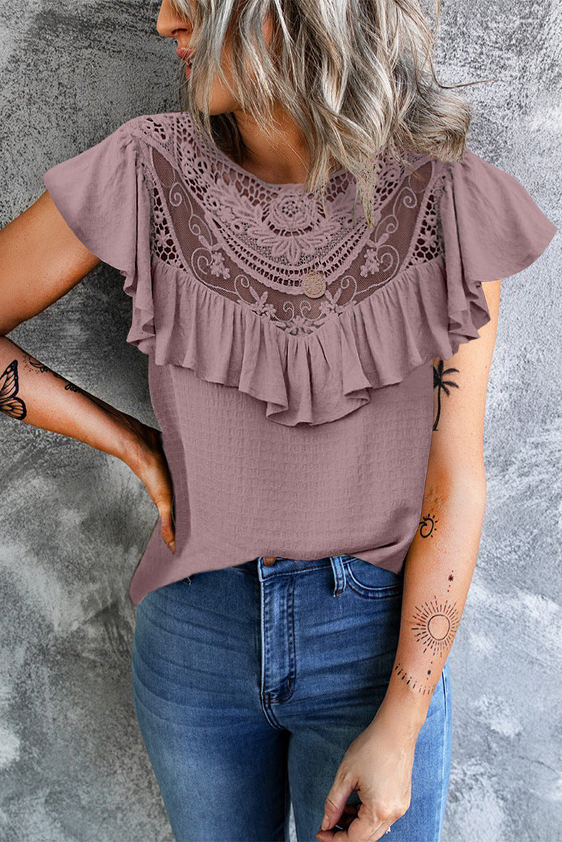 Alita - ruffled lace top for women