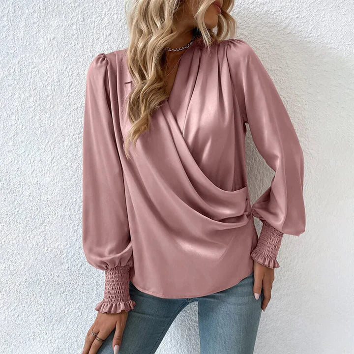 Talia - elegant crossover blouse pullover