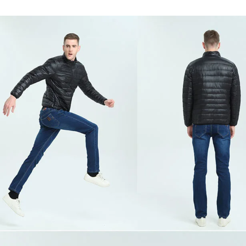 Insulated quilted transition jacket for men