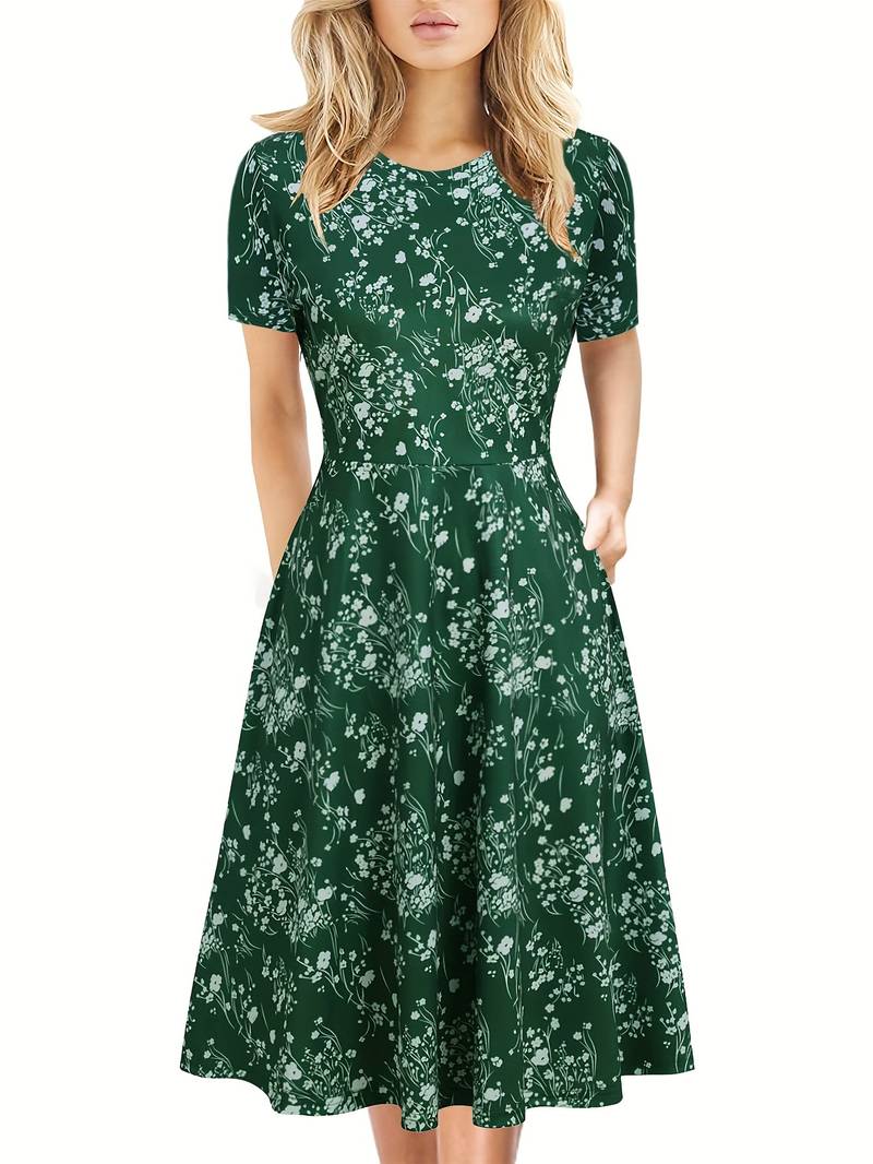 Vannesa | Women's Vintage Floral Print Dress