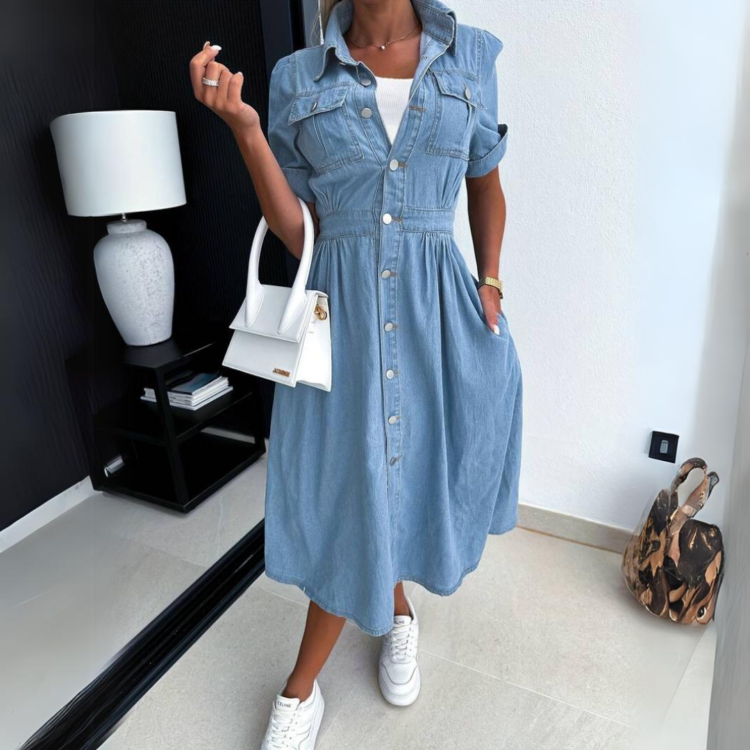 Alissa - Trendy denim dress for women