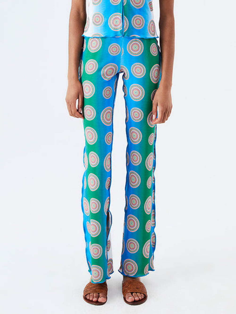 Unique Printed Flare Pants