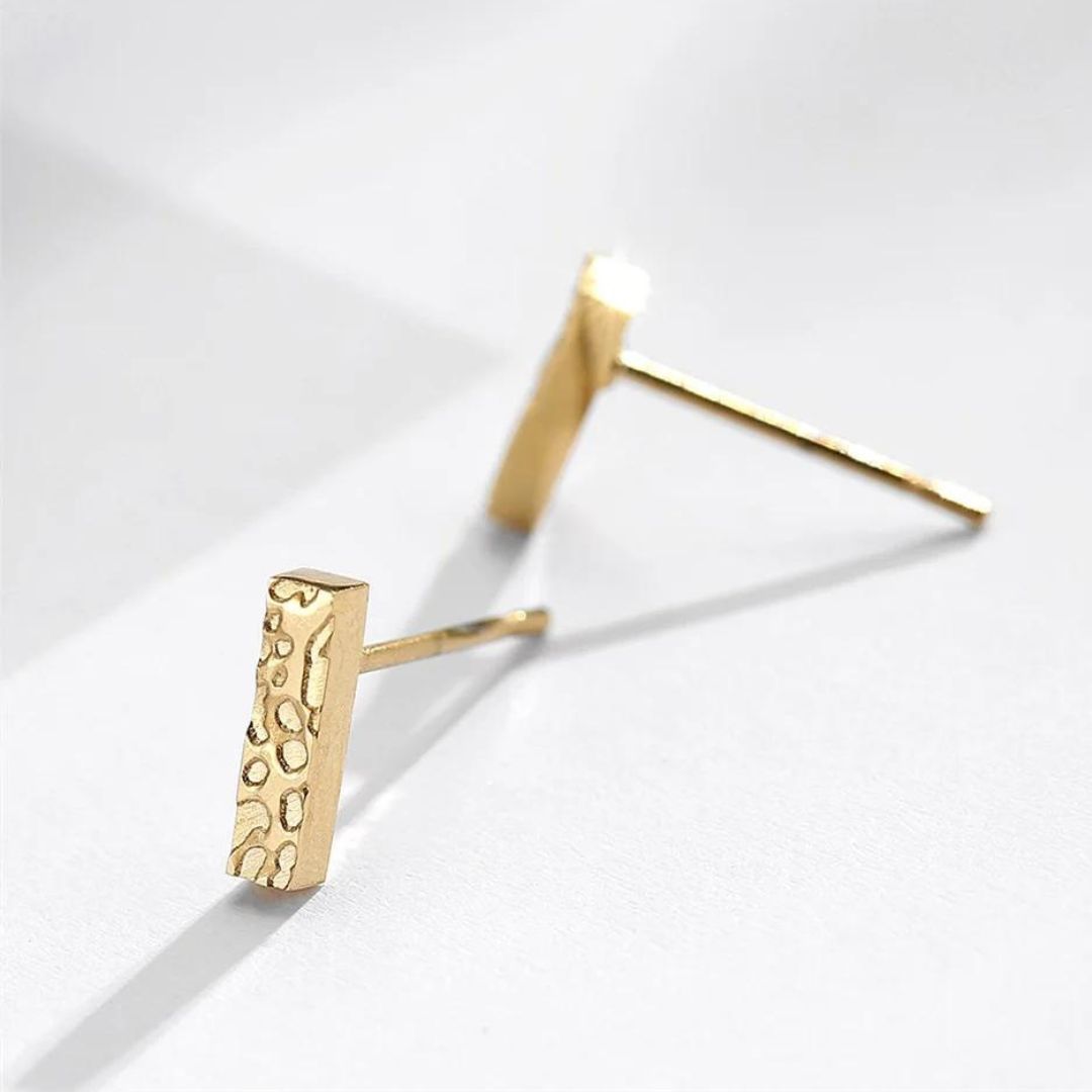 Elise - Modern geometric bar stud earrings