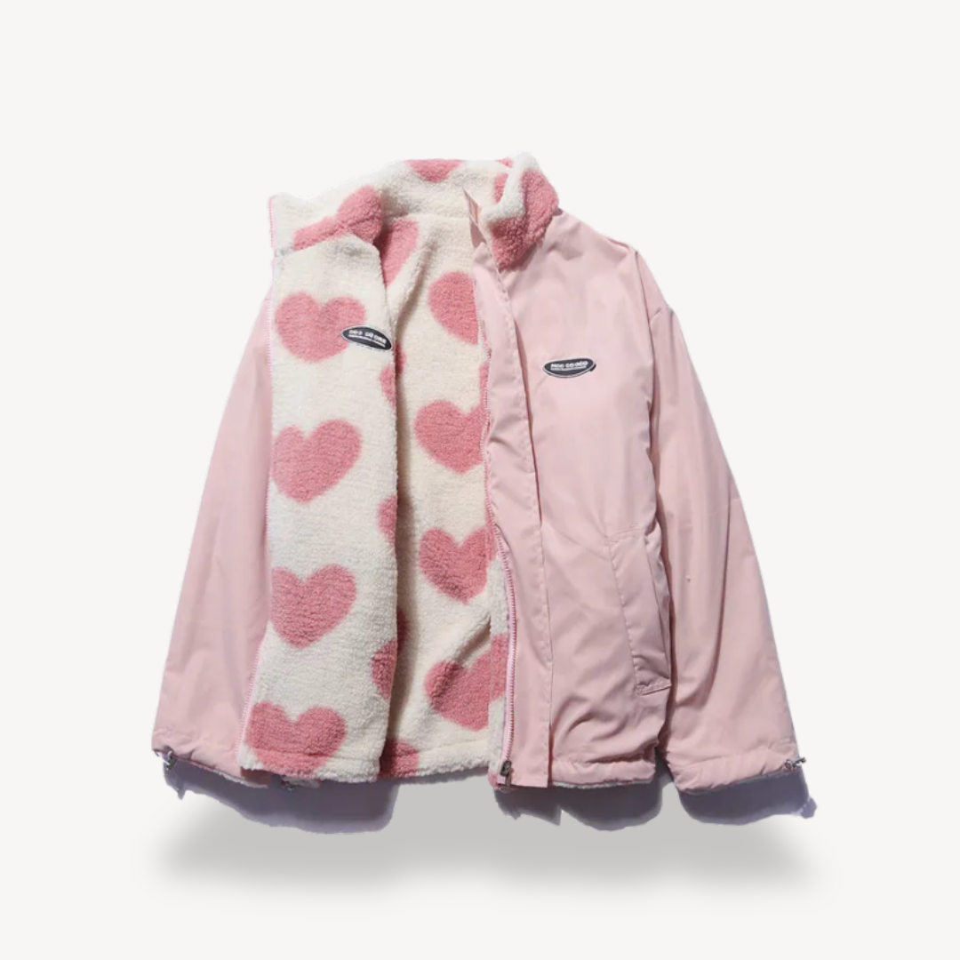 Loravelle | Women's Fleece-Lined Heart Jacket