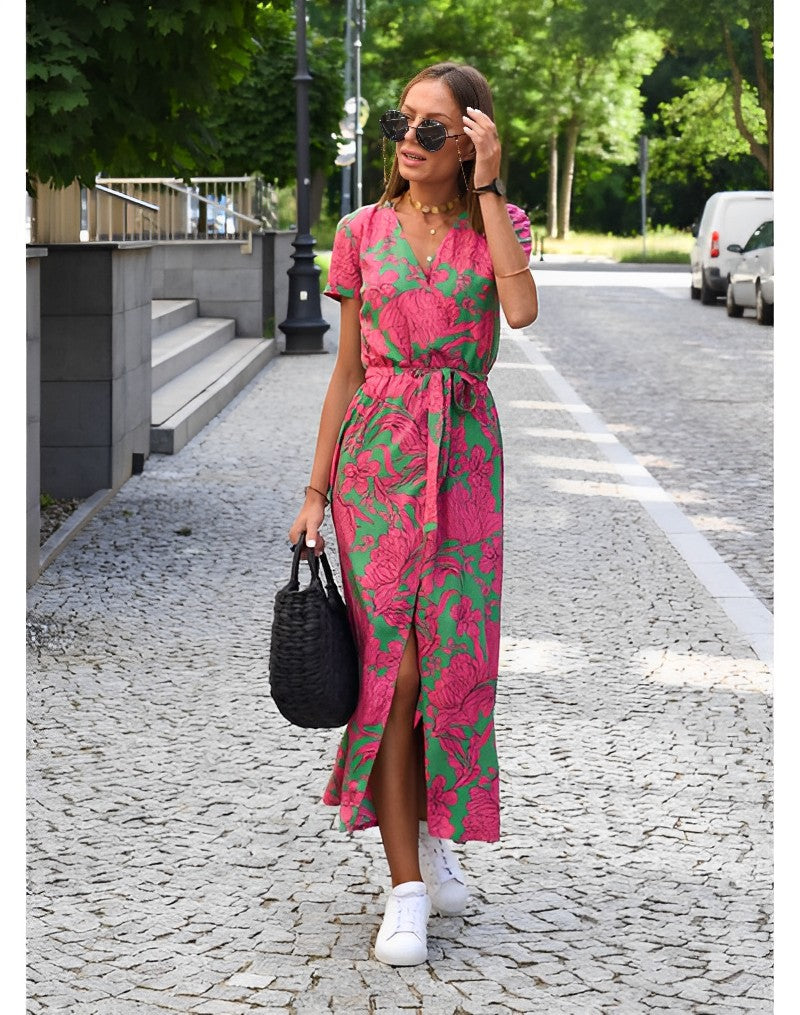 Anna dress with floral print spring/summer