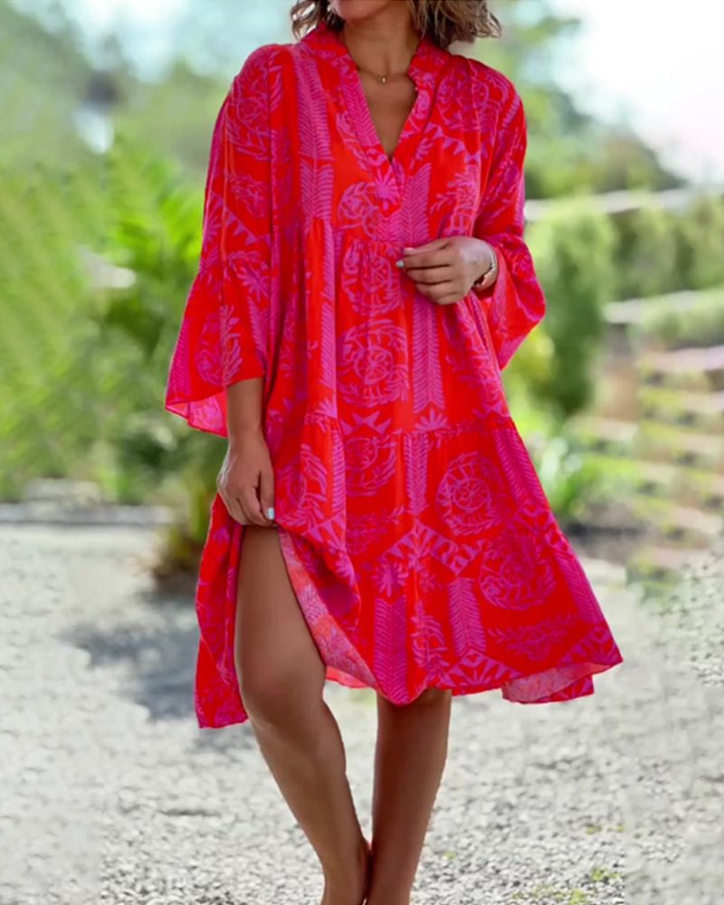 Vaelora - Comfortable Dress With 3/4 Sleeves