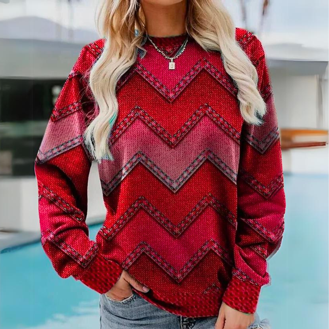 Paulien - Colourful Retro Sweater