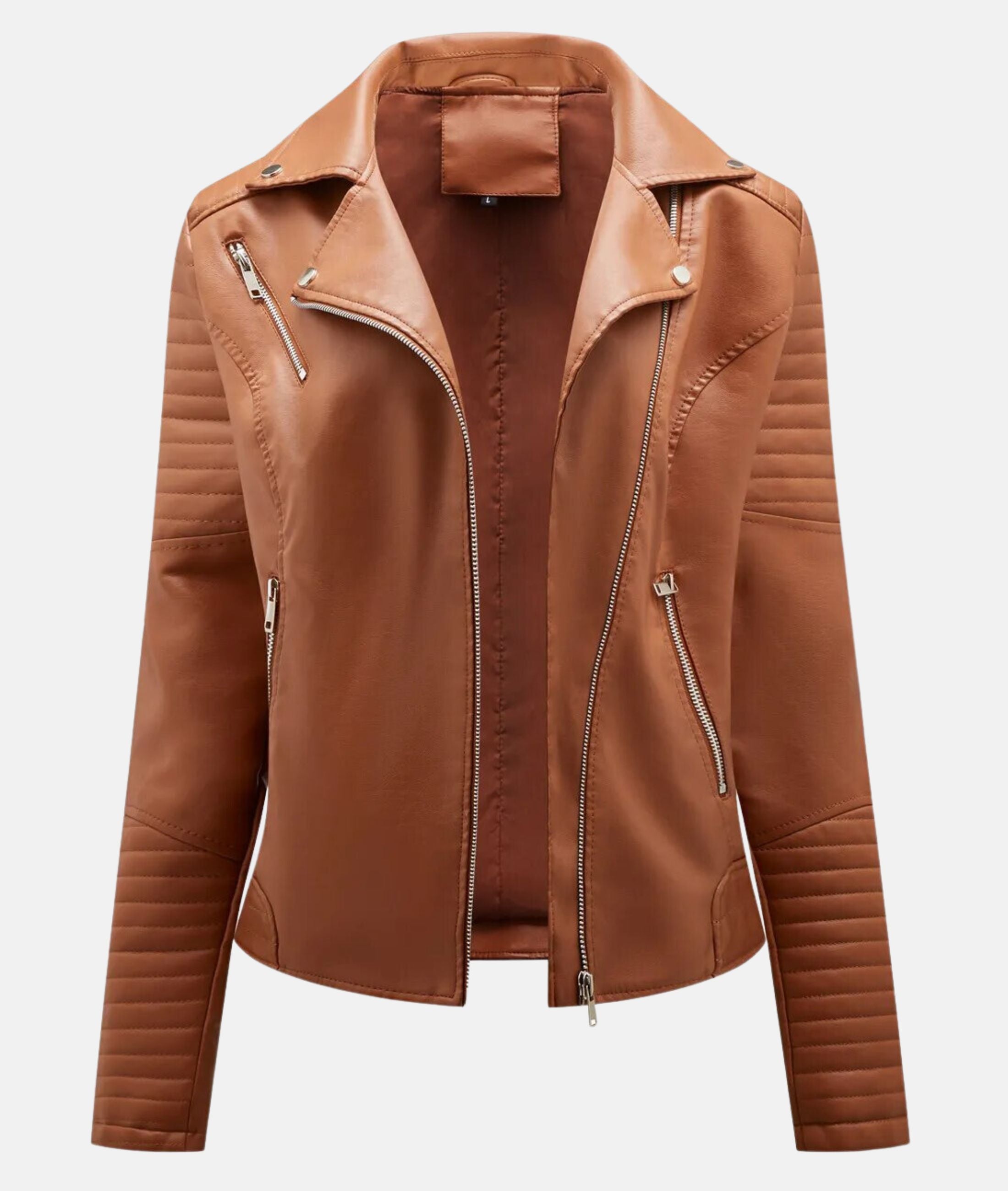 Adelphe - Ladies leather jacket without hood