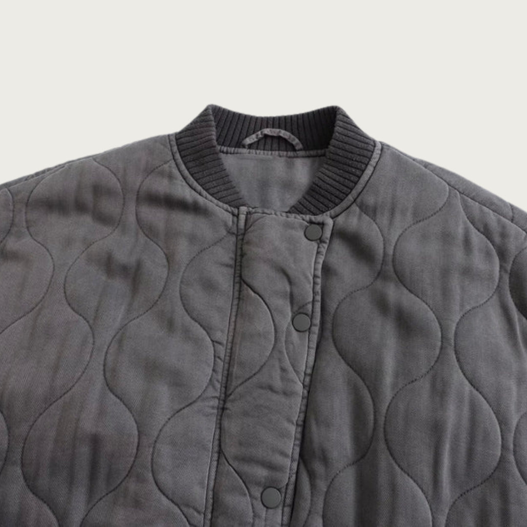 Aesthetic loose bomber jacket for women