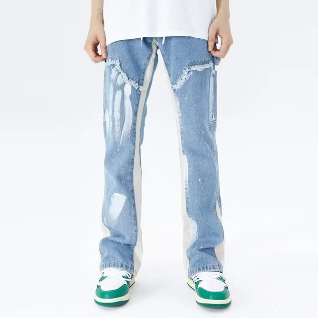 Teddy - Denim trousers with drawstrings