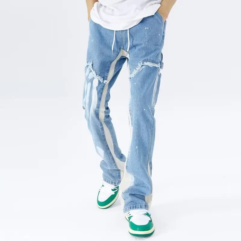 Teddy - Denim trousers with drawstrings