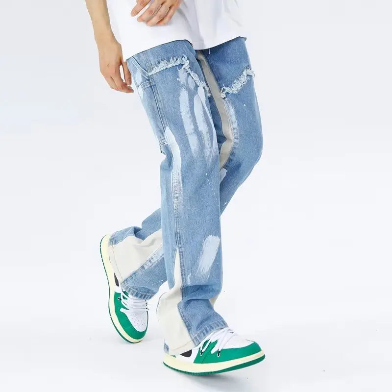 Teddy - Denim trousers with drawstrings