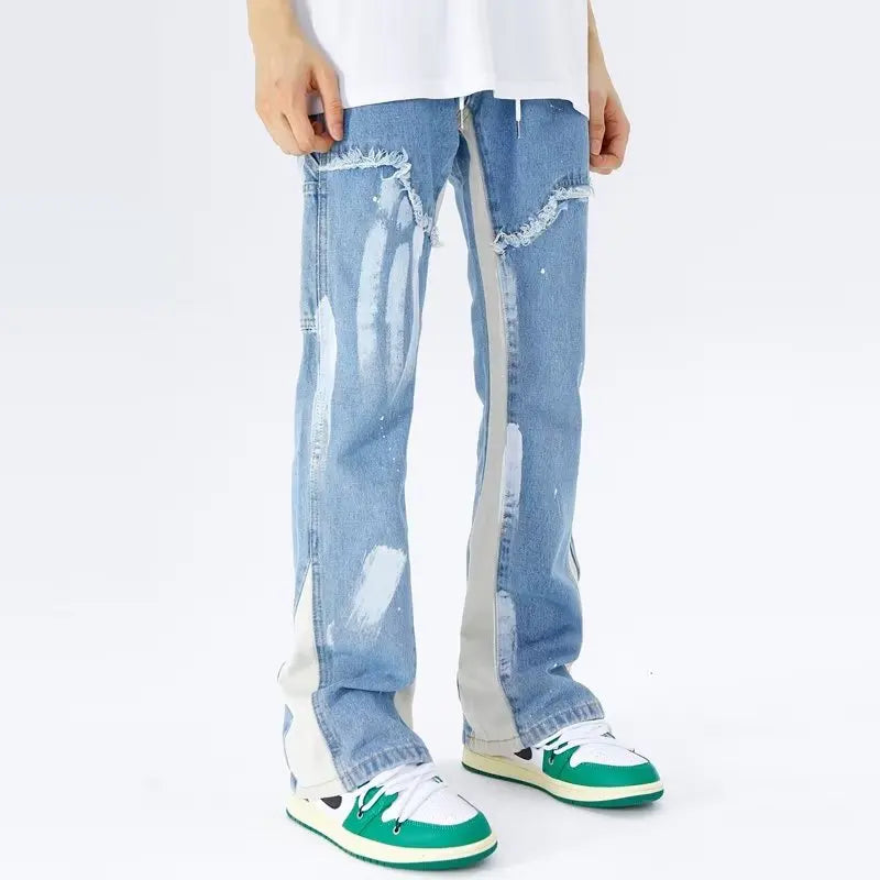 Teddy - Denim trousers with drawstrings