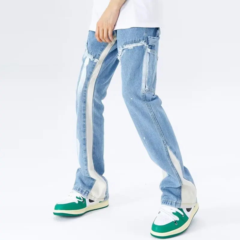 Teddy - Denim trousers with drawstrings