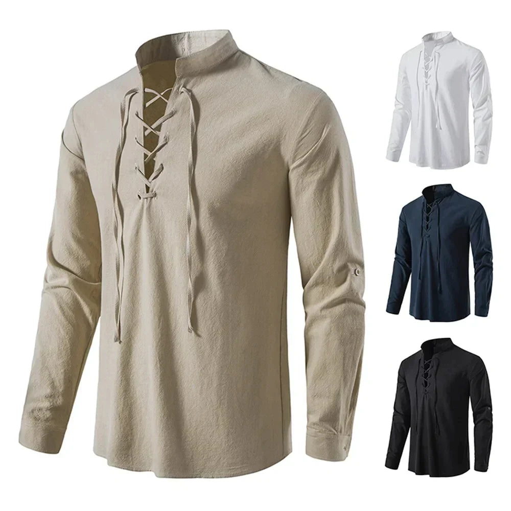 Loyd - Men's lace-up shirt