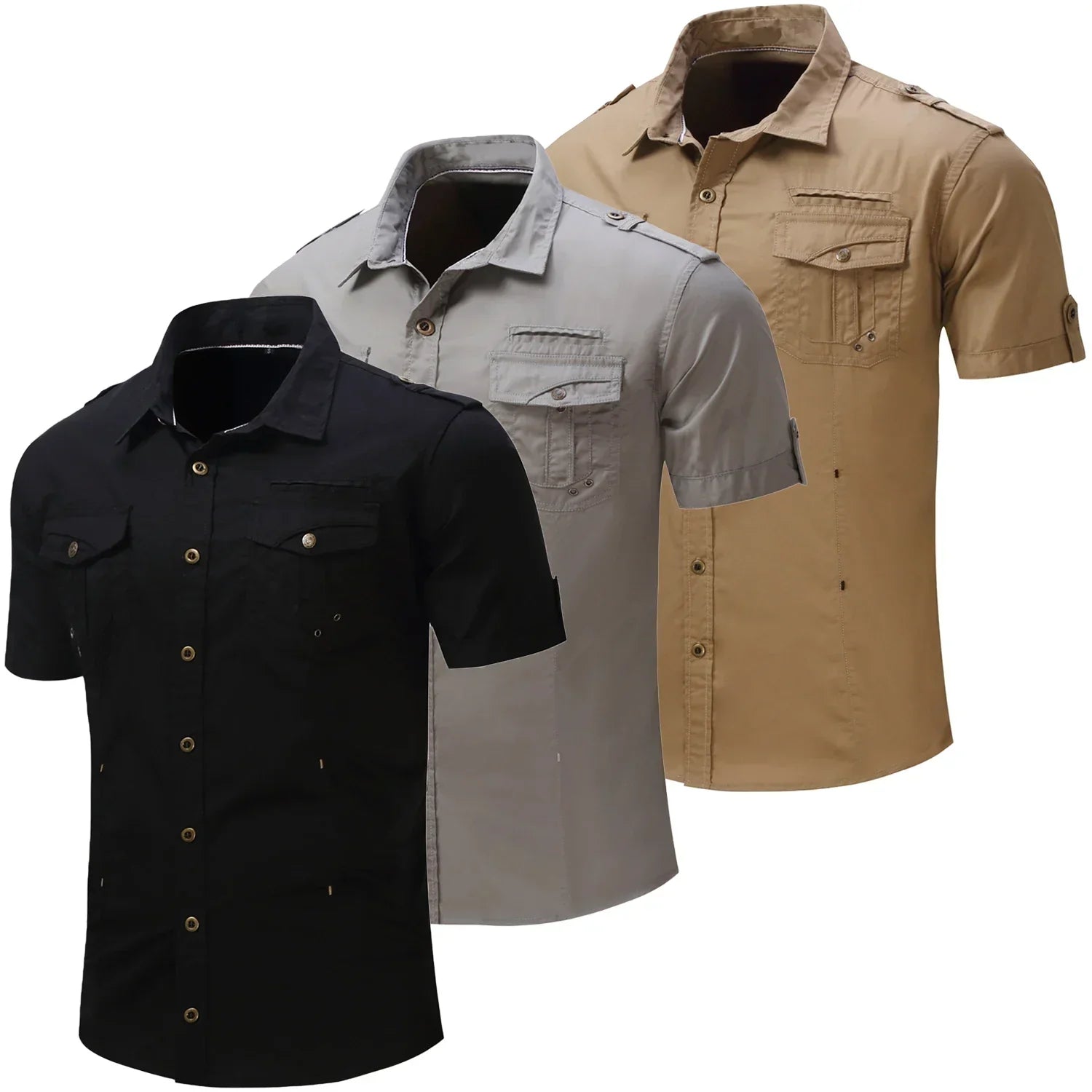 Warren - Casual cargo shirt